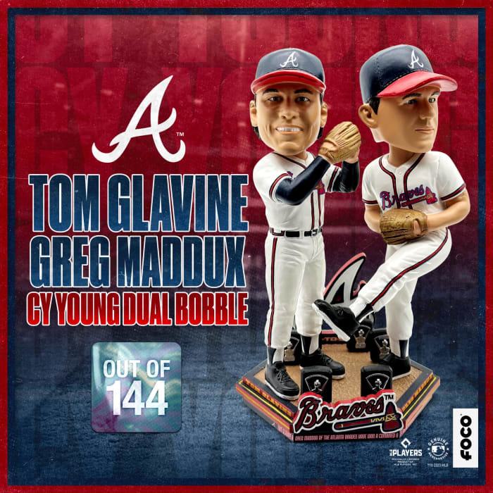 Tom Glavine and Greg Maddux Cy Young dual bobblehead from FOCO